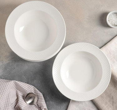 White Porcelain Deep Plate For Soup